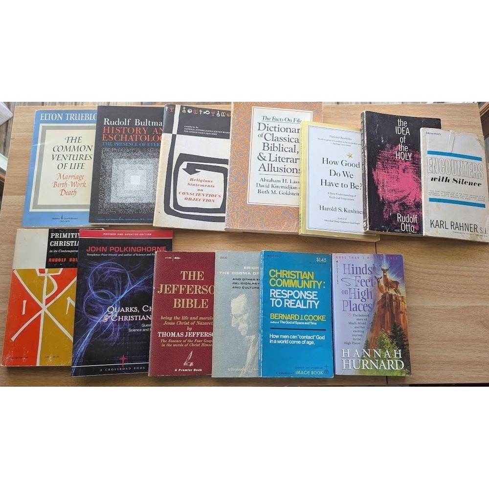 13 Book Lot Religion Theology Christian Philosophy Jefferson Bible History Faith